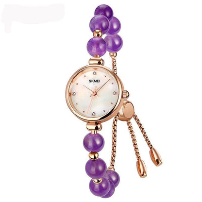 Buy Center Elegant Women's Quartz Watch - Pearl Strap & All-match Design - Buy Center