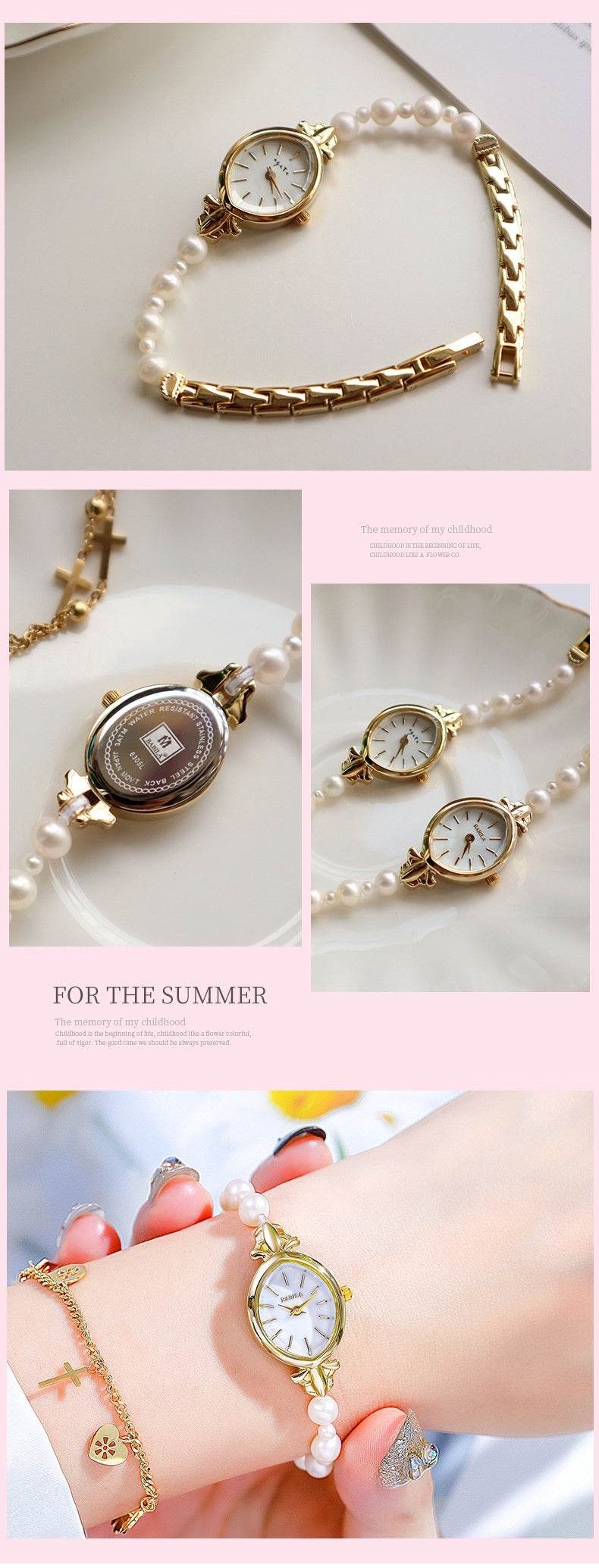 Exquisite Freshwater Pearl Watch Bracelet - Elegant Quartz for Women - Buy Center