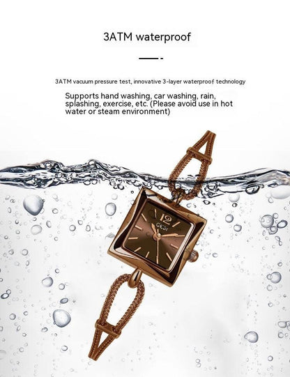 Buy Center Antique Style Square Plate Bracelet Watch - Fashion & Waterproof - Buy Center