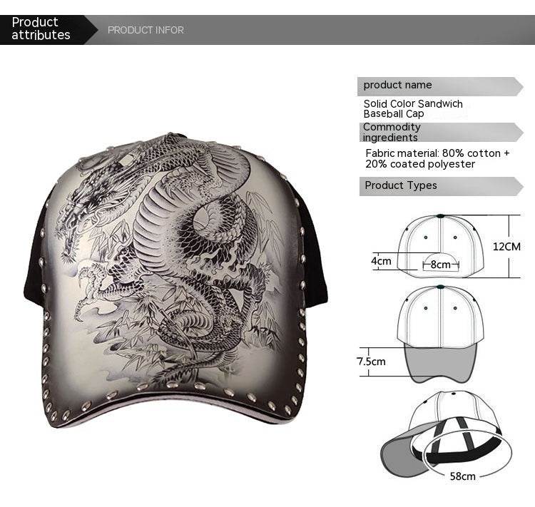 Buycenter Personalized Dragon Print Cap - Stylish Sun Protection - Buy Center
