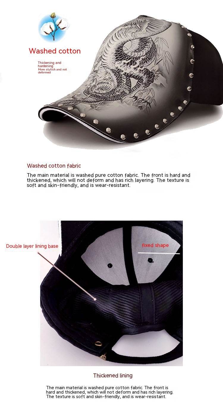 Buycenter Personalized Dragon Print Cap - Stylish Sun Protection - Buy Center