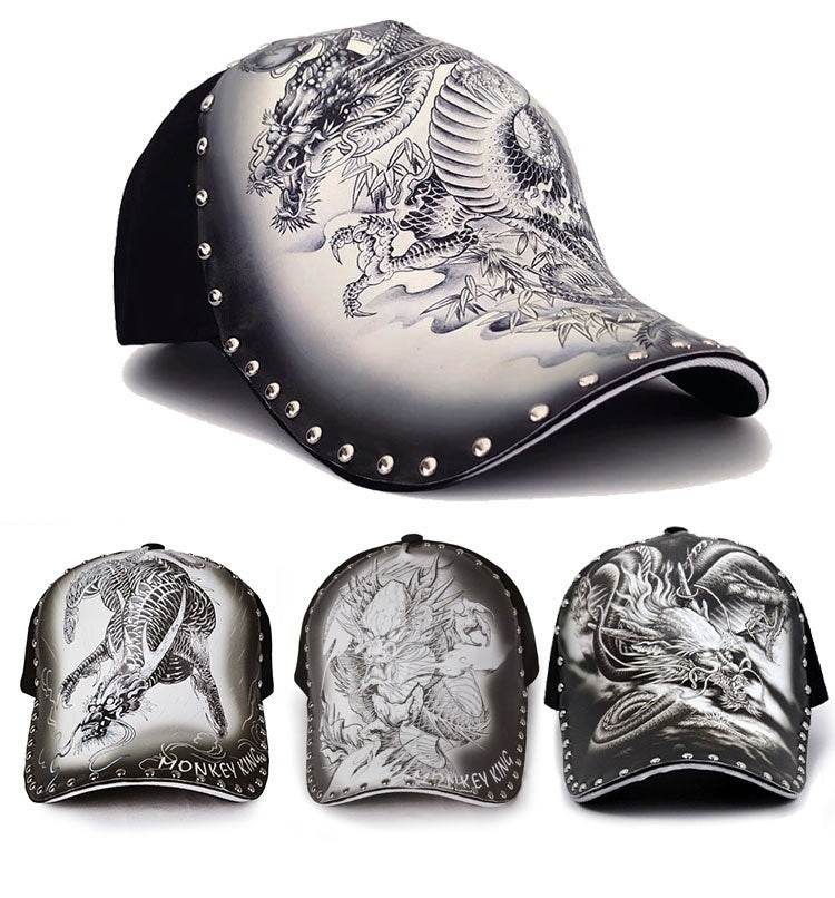 Buycenter Personalized Dragon Print Cap - Stylish Sun Protection - Buy Center