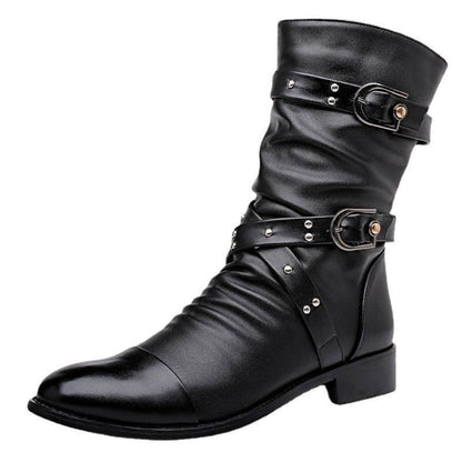 Stylish Men's Pointed Toe Wellingtons - Warm Side Zipper Design 2025 - Buy Center
