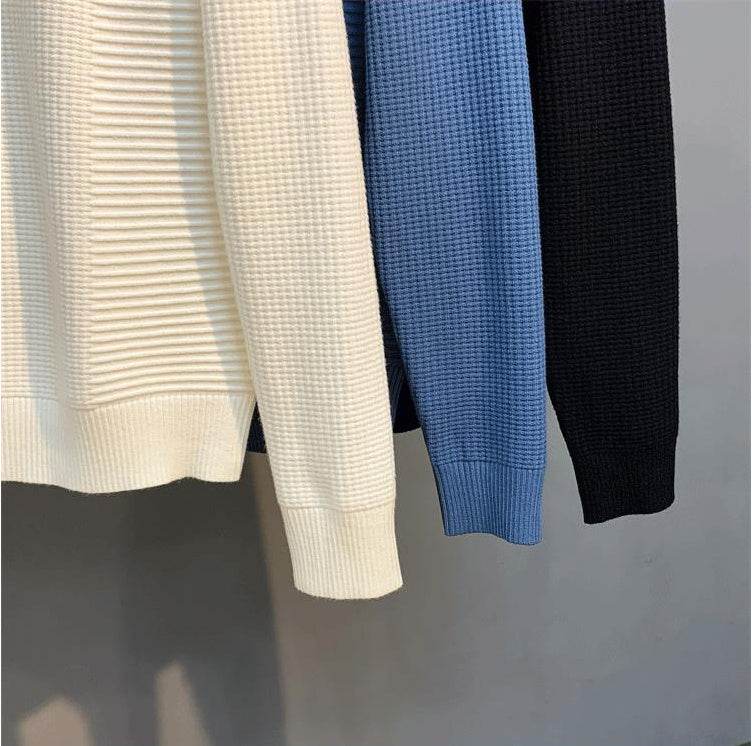 Buycenter Mock Neck Casual Sweater - Solid Color Polyester Top - Buy Center