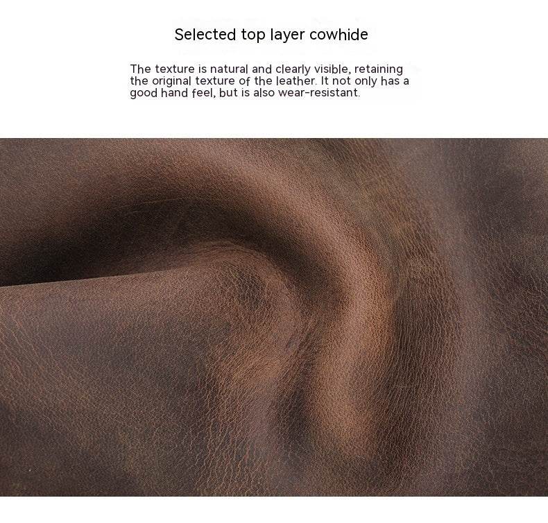 Retro Leather Shoulder Messenger Bag - Large Capacity, Waterproof Design - Buy Center