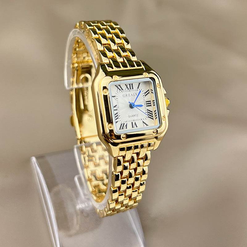 Elegant Steel Strip Roman Scale Watch - Women's Premium European Design - Buy Center
