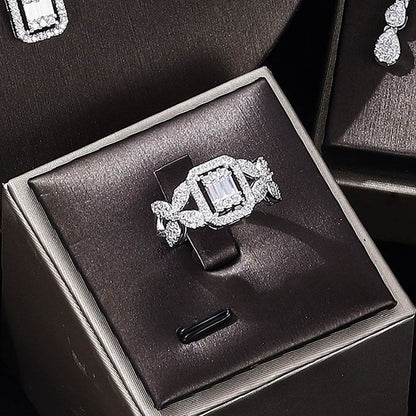 Elegant Zircon Jewelry Set - Necklace, Earrings, Bracelet & Ring Gift - Buy Center