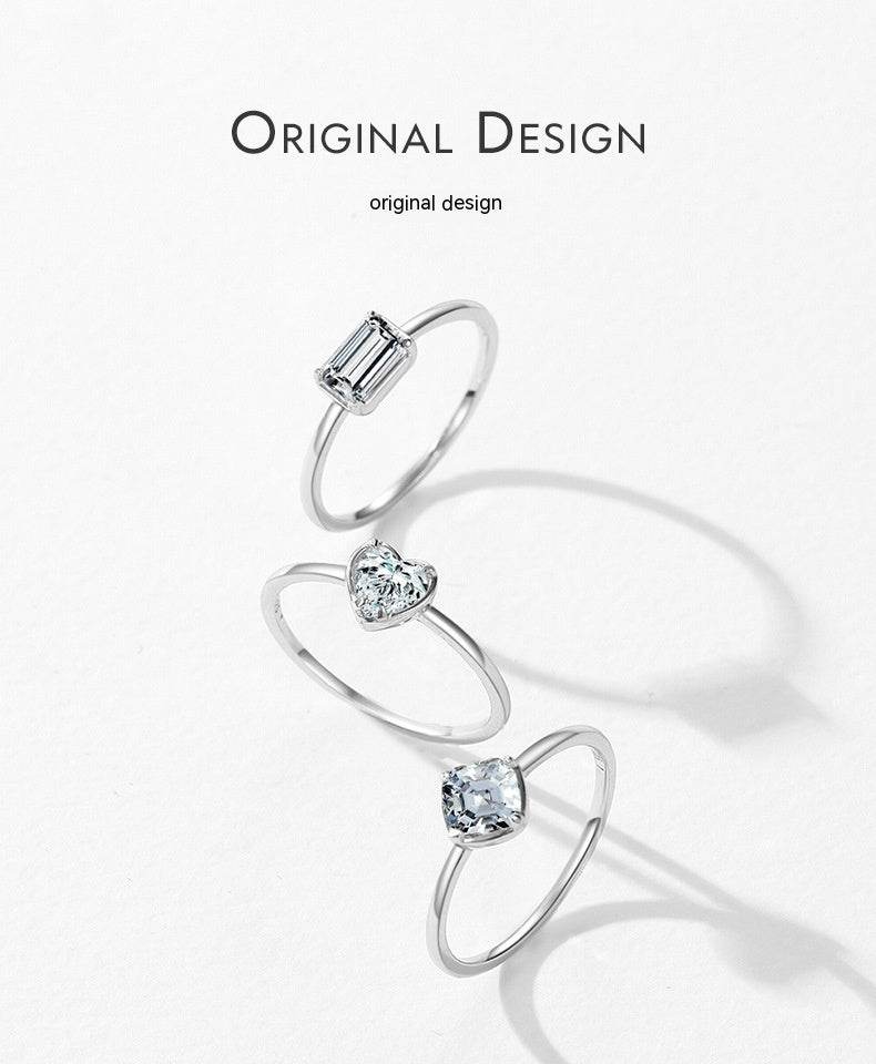 S925 Sterling Silver Heart Engagement Ring - Elegant Wedding Jewelry 2025 - Buy Center