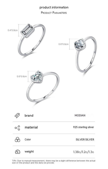 S925 Sterling Silver Heart Engagement Ring - Elegant Wedding Jewelry 2025 - Buy Center