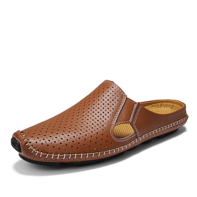 Buycenter Men's Hollow Semi-Slippers - Stylish & Breathable Comfort - Buy Center