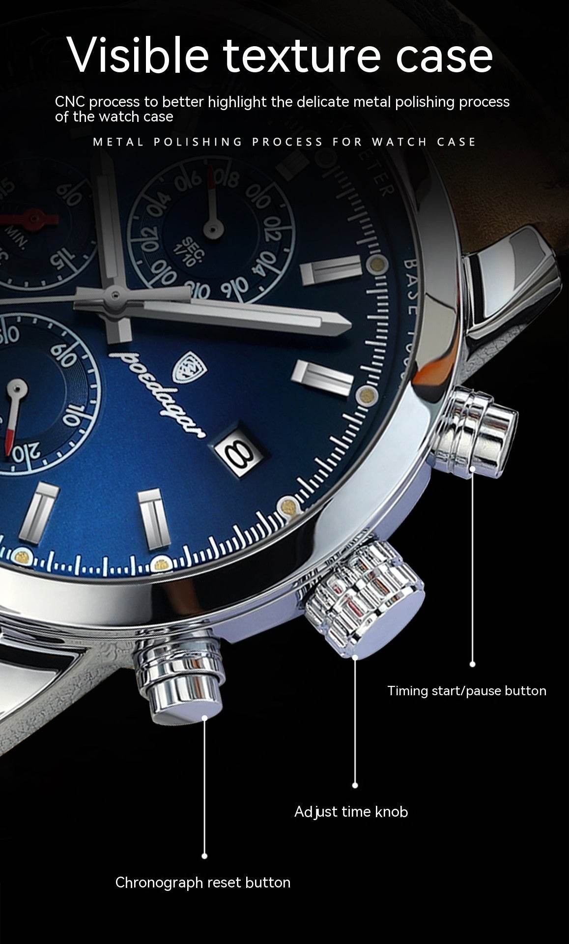 Multifunctional Waterproof Men's Quartz Watch - Stylish & Durable Design - Buy Center