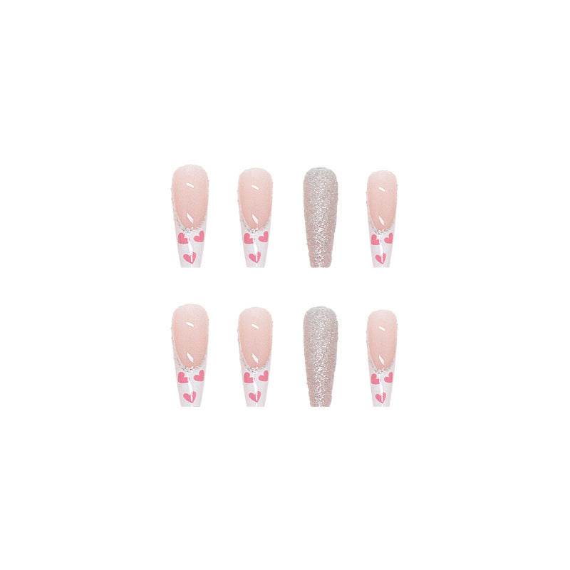 Wearable Finished Nail Love Fake Nails - Trendy Salon-Style Manicure - Buy Center