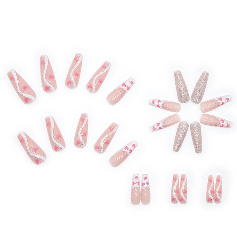 Wearable Finished Nail Love Fake Nails - Trendy Salon-Style Manicure - Buy Center