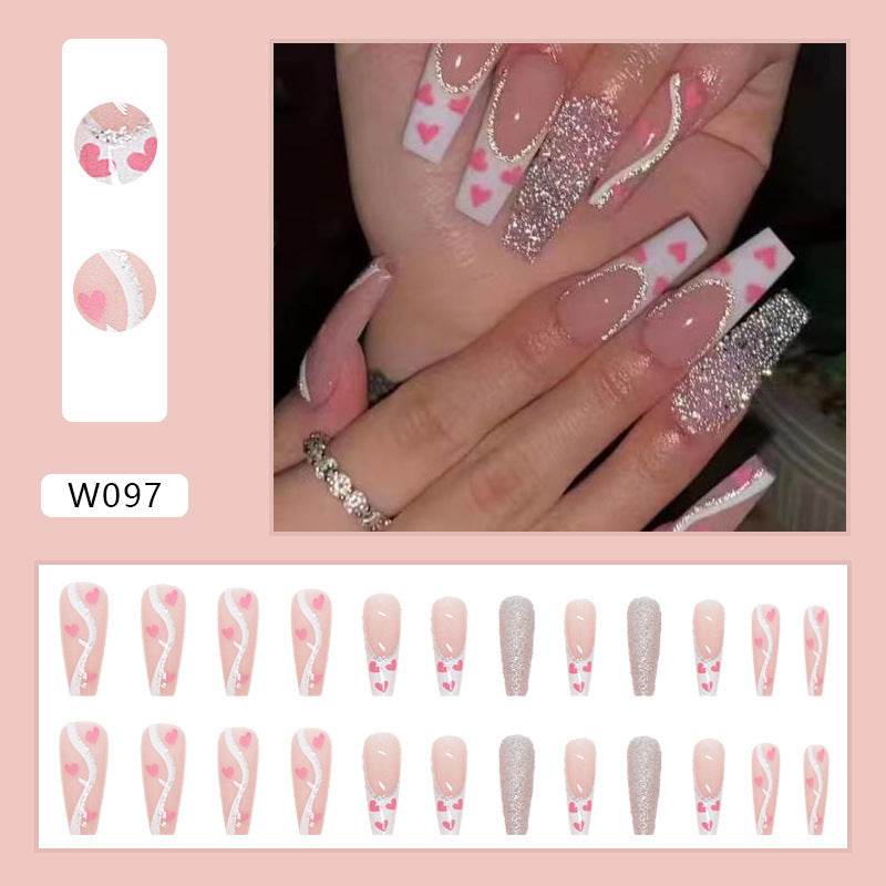 Wearable Finished Nail Love Fake Nails - Trendy Salon-Style Manicure - Buy Center