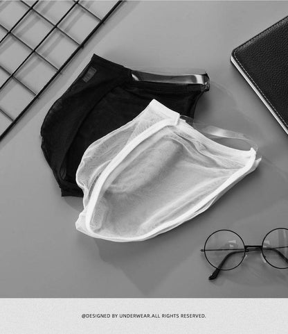 Men’s Full Mesh Transparent Briefs - Breathable Low Waist Style 2025 - Buy Center