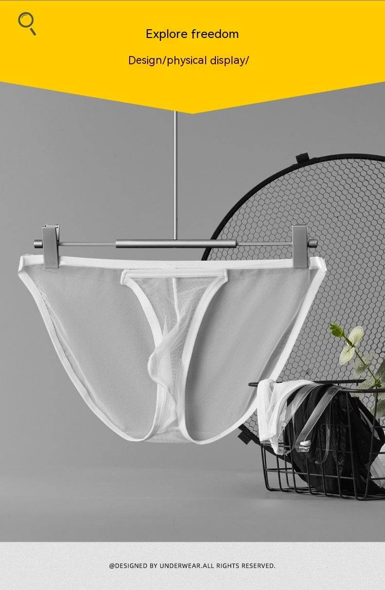 Men’s Full Mesh Transparent Briefs - Breathable Low Waist Style 2025 - Buy Center