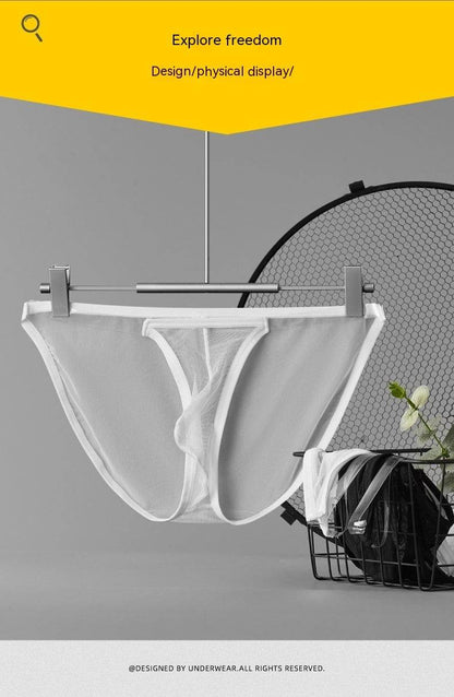 Men’s Full Mesh Transparent Briefs - Breathable Low Waist Style 2025 - Buy Center
