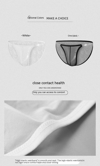 Men’s Full Mesh Transparent Briefs - Breathable Low Waist Style 2025 - Buy Center