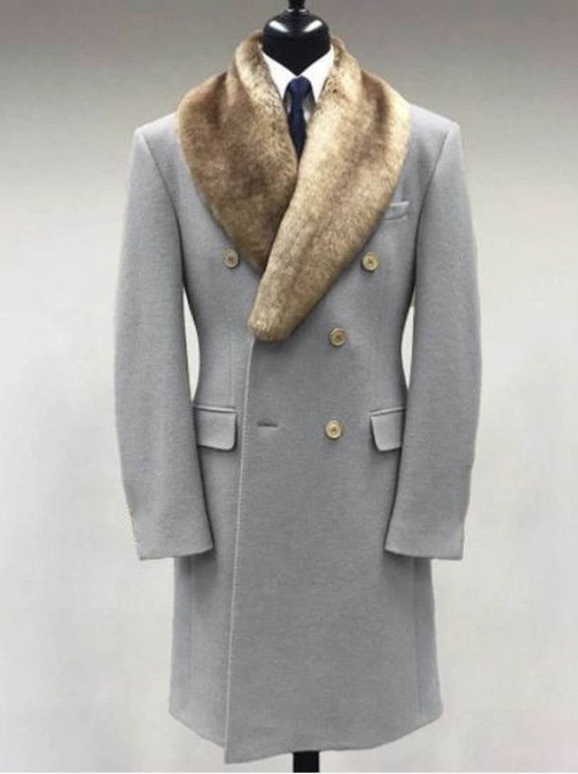 Men’s Casual Woolen Polo Coat - Slim Fit, Mid-Length & Stylish Pockets - Buy Center