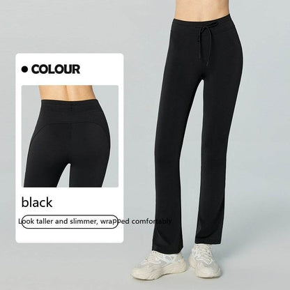 Comfortable Waist Slimming Yoga Pants - Stylish Bell-Bottom with Pockets - Buy Center