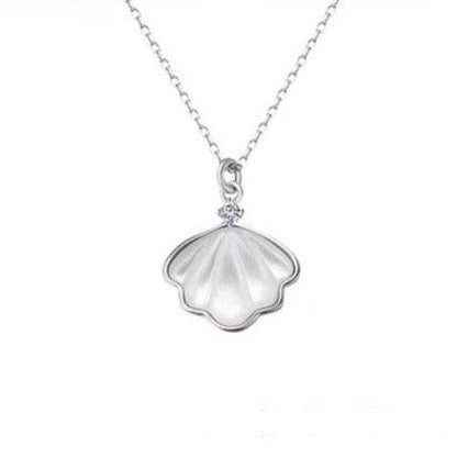 S999 Sterling Silver Shell Necklace - Stylish Clavicle Chain for Women - Buy Center