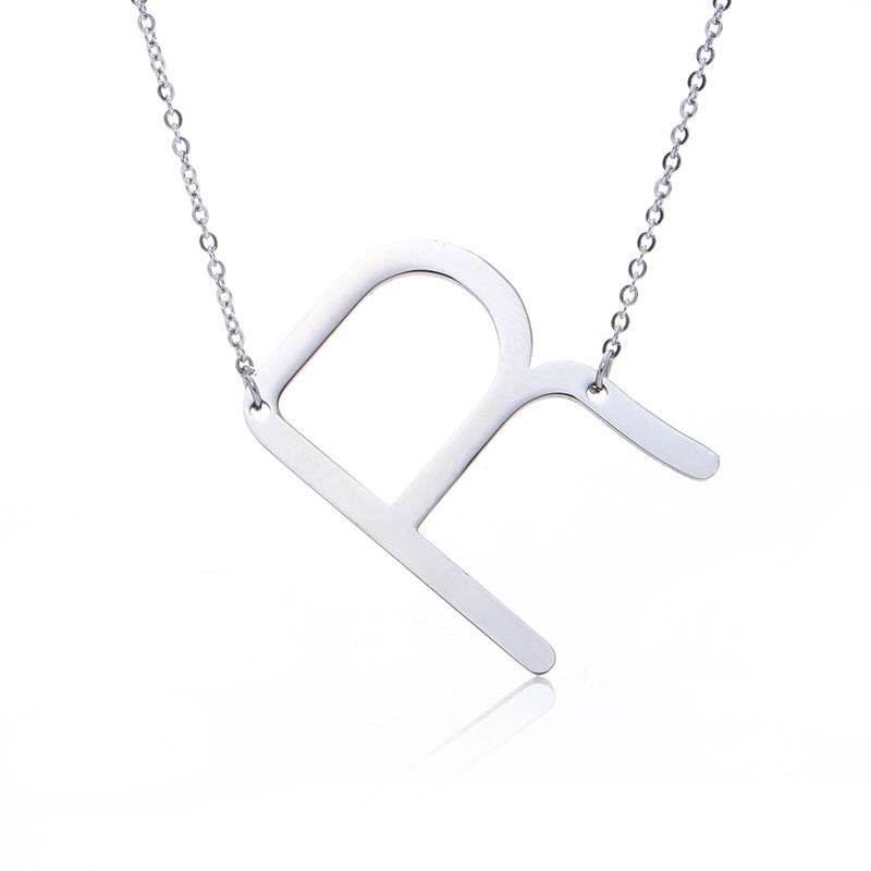 Fabulous Rose Gold Initial Letter Pendant Necklace - Premium K-Gold Design - Buy Center