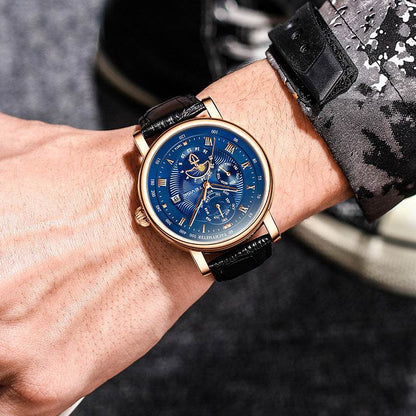 Automatic Mechanical Men's Tourbillon Watch - Premium Leather & Glass - Buy Center