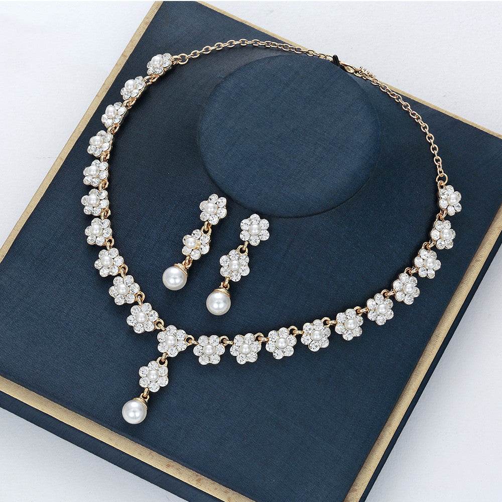 Buy Center Creative Pearl Necklace and Earrings Jewelry Set - Fashion Style - Buy Center