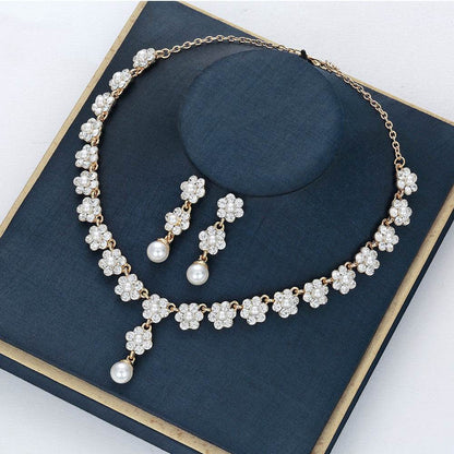 Buy Center Creative Pearl Necklace and Earrings Jewelry Set - Fashion Style - Buy Center