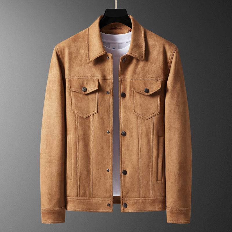 Men's Retro Slim Fit Coat - Stylish Casual Turn-Down Collar - Buy Center