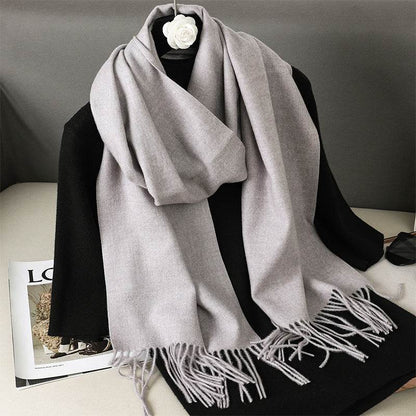 Solid Color Cashmere-like Scarf for Women - Warm, Quick-Drying Shawl - Buy Center