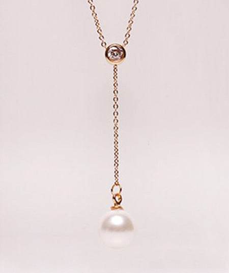 Monica 18K Rose Gold Drill Necklace - Elegant Geometric Design for Ladies - Buy Center