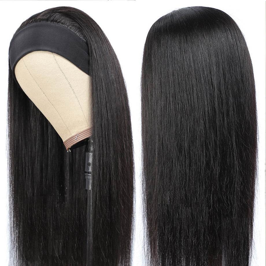 Human Hair Headband Wig - No Lace, Straight Style for Effortless Flair - Buy Center