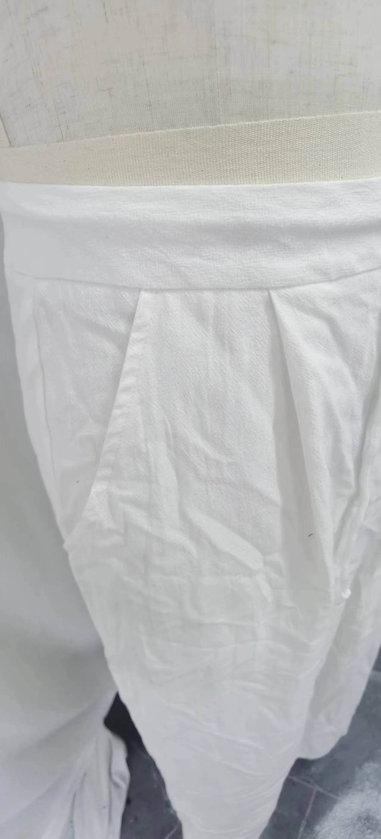 Buycenter Men's Cotton Linen Casual Trousers - Solid Color, Multiple Sizes - Buy Center