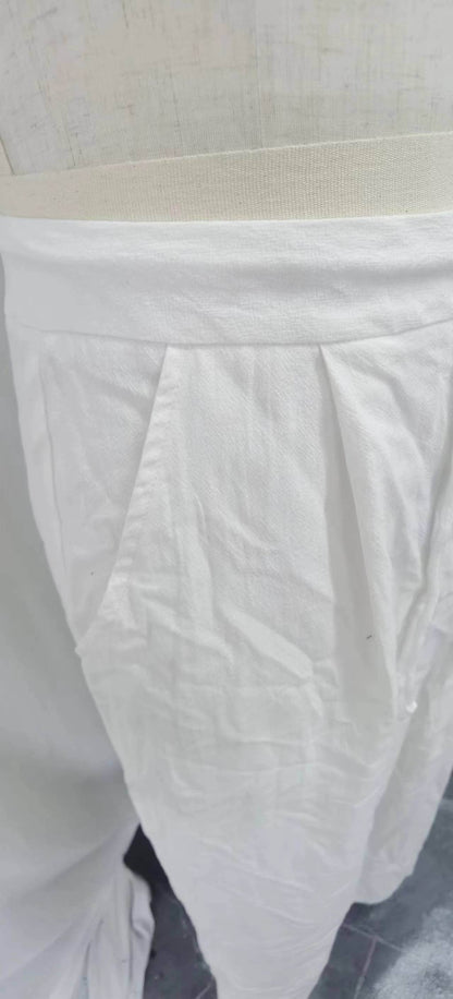 Buycenter Men's Cotton Linen Casual Trousers - Solid Color, Multiple Sizes - Buy Center