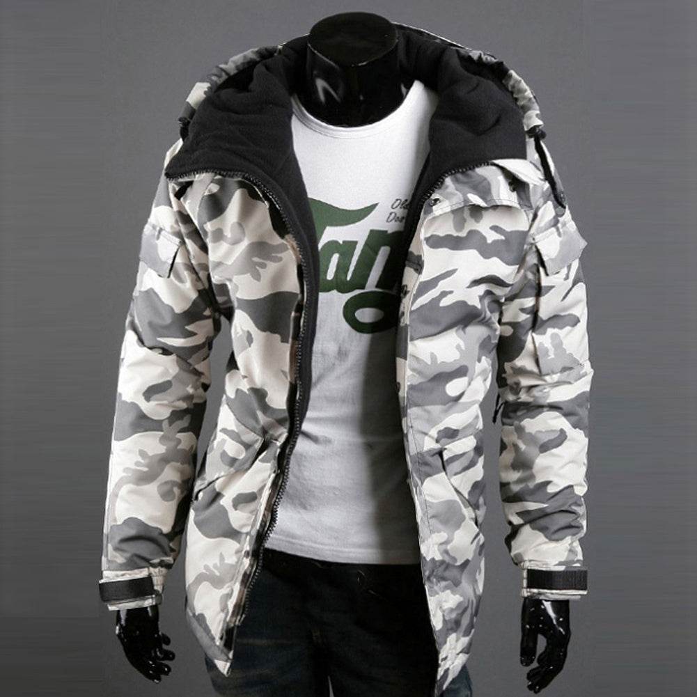 Buycenter Hooded Casual Sports Jacket - Stylish Cotton Padded Camouflage - Buy Center