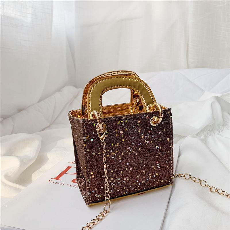 Kids' Sequined Shoulder Bag - Stylish PU Design for Boys' Essentials - Buy Center