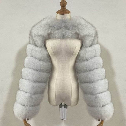 Buycenter Women's Fur Shawl Coat - Elegant Artificial Fur in Various Colors - Buy Center