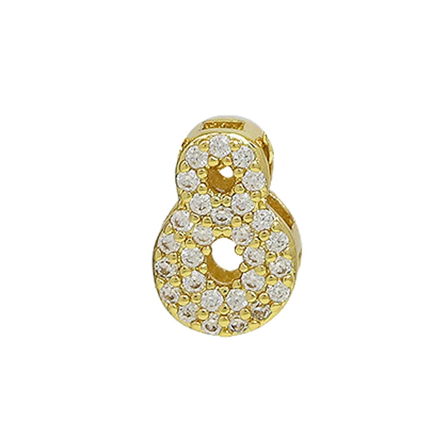 18K Zircon Brass Year Pendant Charm 2025 - DIY Jewelry Craft Accessory - Buy Center