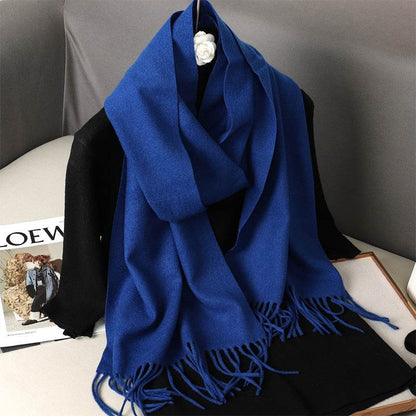 Solid Color Cashmere-like Scarf for Women - Warm, Quick-Drying Shawl - Buy Center