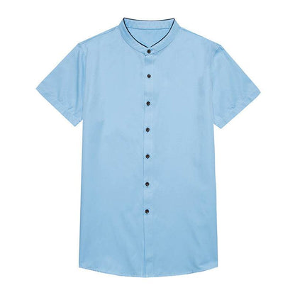 Buycenter Slim Fit Round Neck White Shirt - Short Sleeve for Men - Buy Center