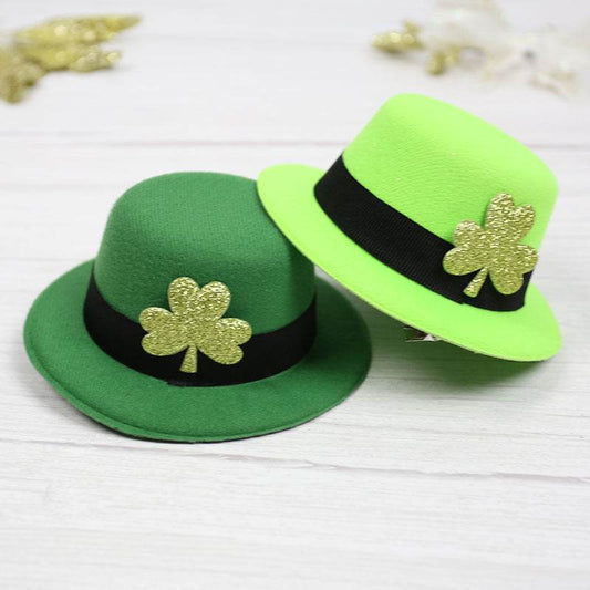Buycenter Green Shamrock Top Hat Decoration - Irish Festival Style - Buy Center