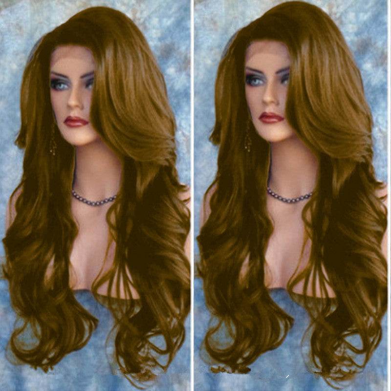 Big Wave Wig - Stylish Human Hair with Qi Bangs for Effortless Elegance - Buy Center