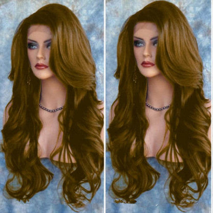 Big Wave Wig - Stylish Human Hair with Qi Bangs for Effortless Elegance - Buy Center