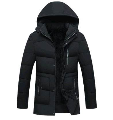 Buycenter Men's Hooded Cotton Coat - Warm Thick Jacket for Autumn - Buy Center