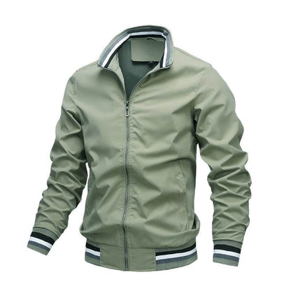 Buycenter Men's Sports Jacket - Simple Fit, Stand-Up Collar, Zipper Style - Buy Center
