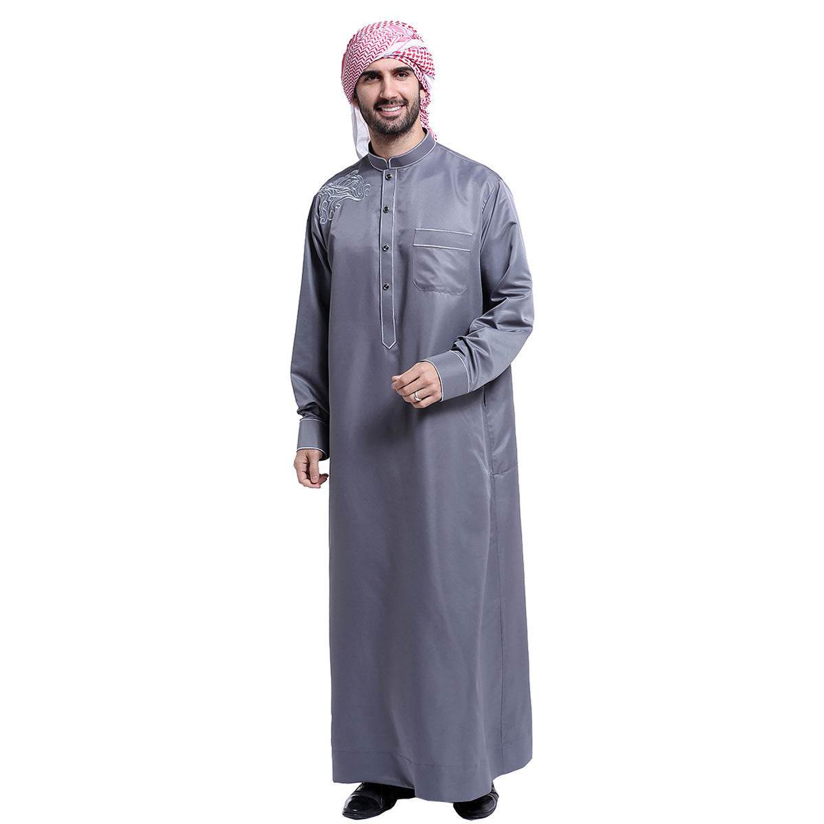Stylish Arab Men's Robe - Comfortable Polyester Fabric for Any Occasion - Buy Center