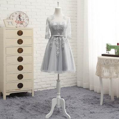 Buycenter Wedding Mid-Length Dress - Elegant Banquet Evening Gown - Buy Center