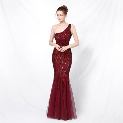 Buycenter Fairy Fantasy Evening Dress - Backless Fishtail Style, Multiple Colors - Buy Center