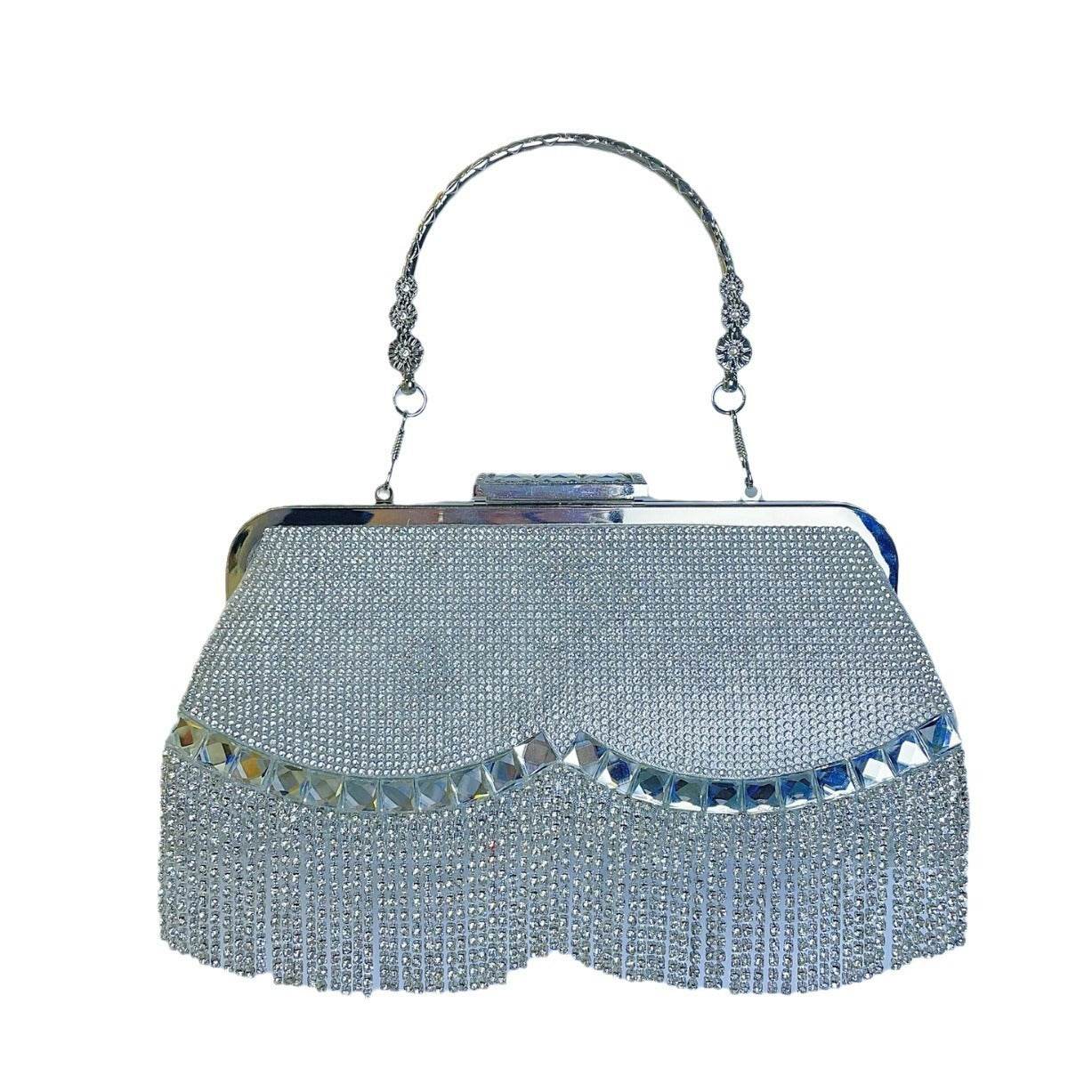 New Tassel Evening Bag - KTV Princess Crossbody with Diamonds & Chain Strap - Buy Center